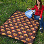 Brown Sandwiches Pattern Print Quilt