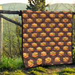 Brown Sandwiches Pattern Print Quilt