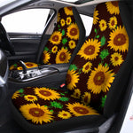 Brown Sunflower Pattern Print Universal Fit Car Seat Covers