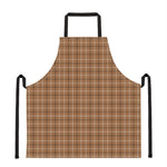 Brown Tattersall Pattern Print Apron