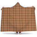 Brown Tattersall Pattern Print Hooded Blanket