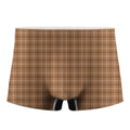 Brown Tattersall Pattern Print Men's Boxer Briefs