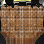 Brown Tattersall Pattern Print Pet Car Back Seat Cover