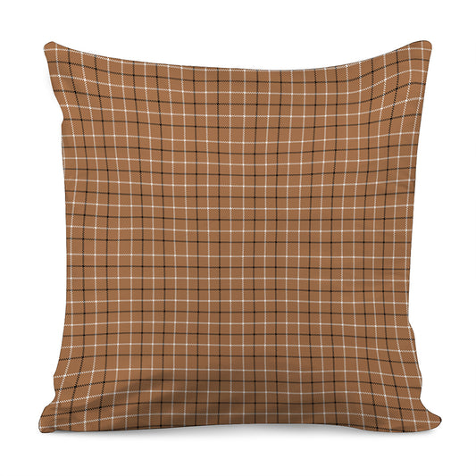 Brown Tattersall Pattern Print Pillow Cover