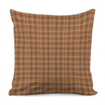 Brown Tattersall Pattern Print Pillow Cover