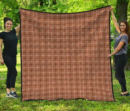 Brown Tattersall Pattern Print Quilt