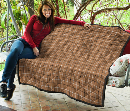 Brown Tattersall Pattern Print Quilt