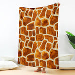 Brown Watercolor Giraffe Pattern Print Blanket