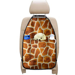 Brown Watercolor Giraffe Pattern Print Car Seat Organizers
