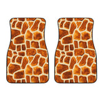 Brown Watercolor Giraffe Pattern Print Front Car Floor Mats