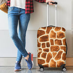 Brown Watercolor Giraffe Pattern Print Luggage Cover GearFrost