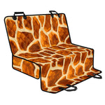 Brown Watercolor Giraffe Pattern Print Pet Car Back Seat Cover