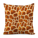 Brown Watercolor Giraffe Pattern Print Pillow Cover