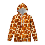 Brown Watercolor Giraffe Pattern Print Pullover Hoodie