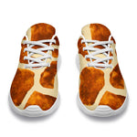 Brown Watercolor Giraffe Pattern Print Sport Shoes GearFrost