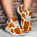Brown Watercolor Giraffe Pattern Print Sport Shoes GearFrost