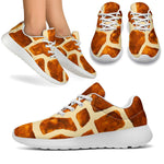 Brown Watercolor Giraffe Pattern Print Sport Shoes GearFrost