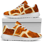 Brown Watercolor Giraffe Pattern Print Sport Shoes GearFrost