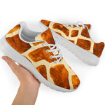 Brown Watercolor Giraffe Pattern Print Sport Shoes GearFrost