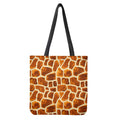 Brown Watercolor Giraffe Pattern Print Tote Bag