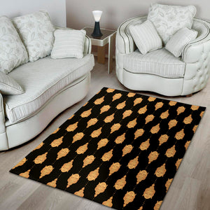 Buddha Pattern Print Area Rug