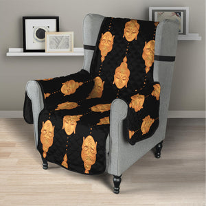 Buddha Pattern Print Armchair Protector