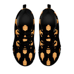 Buddha Pattern Print Black Sneakers