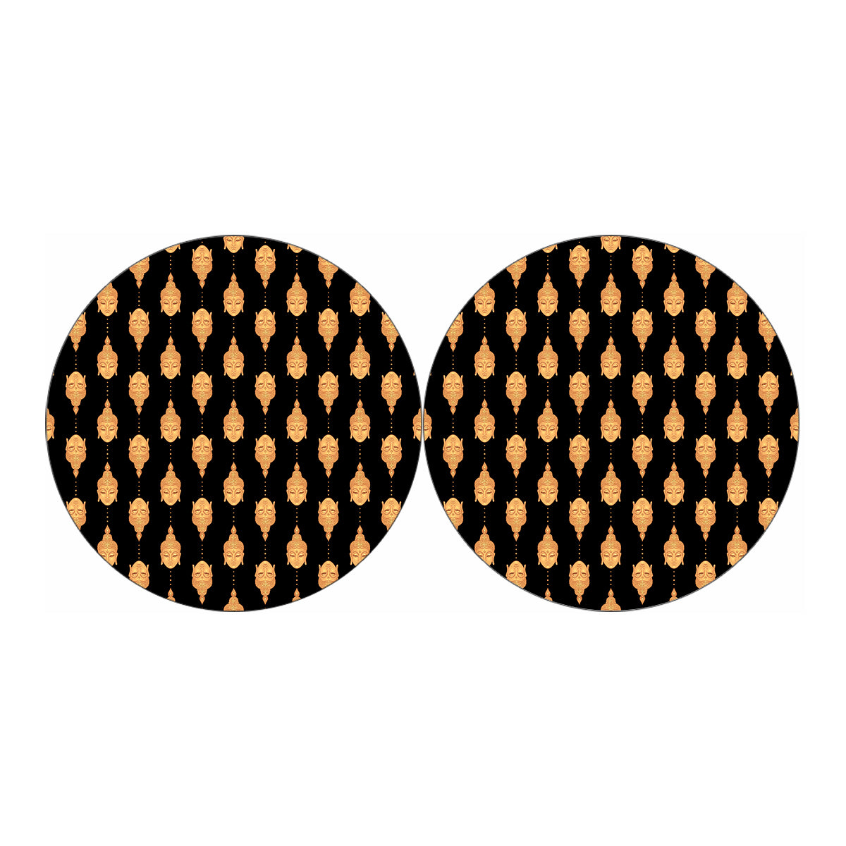 Buddha Pattern Print Car Coasters