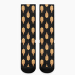 Buddha Pattern Print Crew Socks