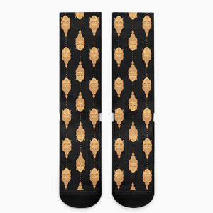 Buddha Pattern Print Crew Socks