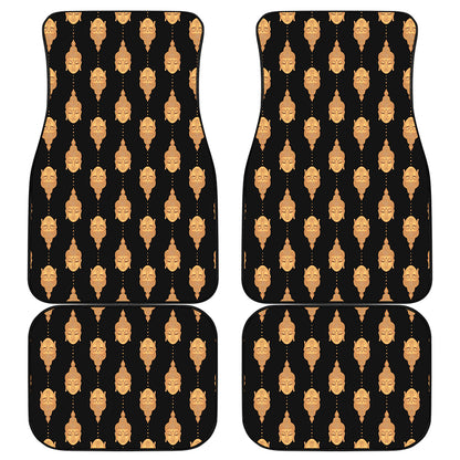 Buddha Pattern Print Front and Back Car Floor Mats