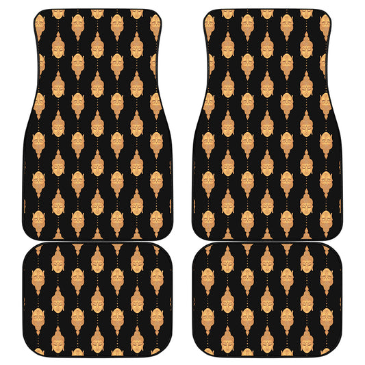 Buddha Pattern Print Front and Back Car Floor Mats