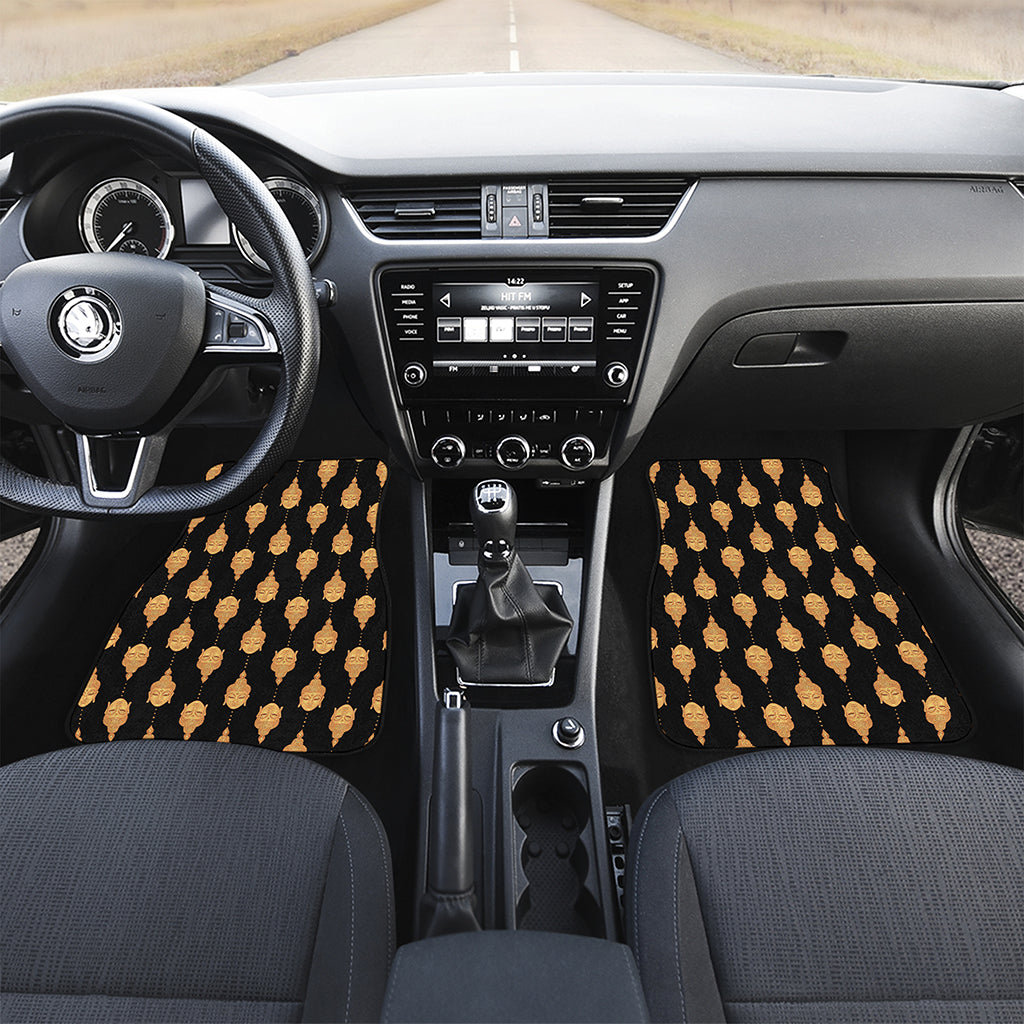 Buddha Pattern Print Front and Back Car Floor Mats