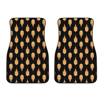 Buddha Pattern Print Front Car Floor Mats