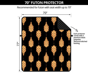 Buddha Pattern Print Futon Protector