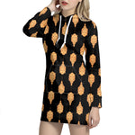 Buddha Pattern Print Hoodie Dress