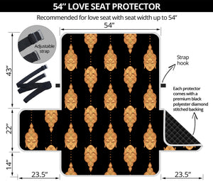 Buddha Pattern Print Loveseat Protector