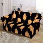 Buddha Pattern Print Loveseat Slipcover