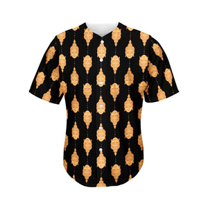 Buddha Pattern Print Men's Baseball Jersey