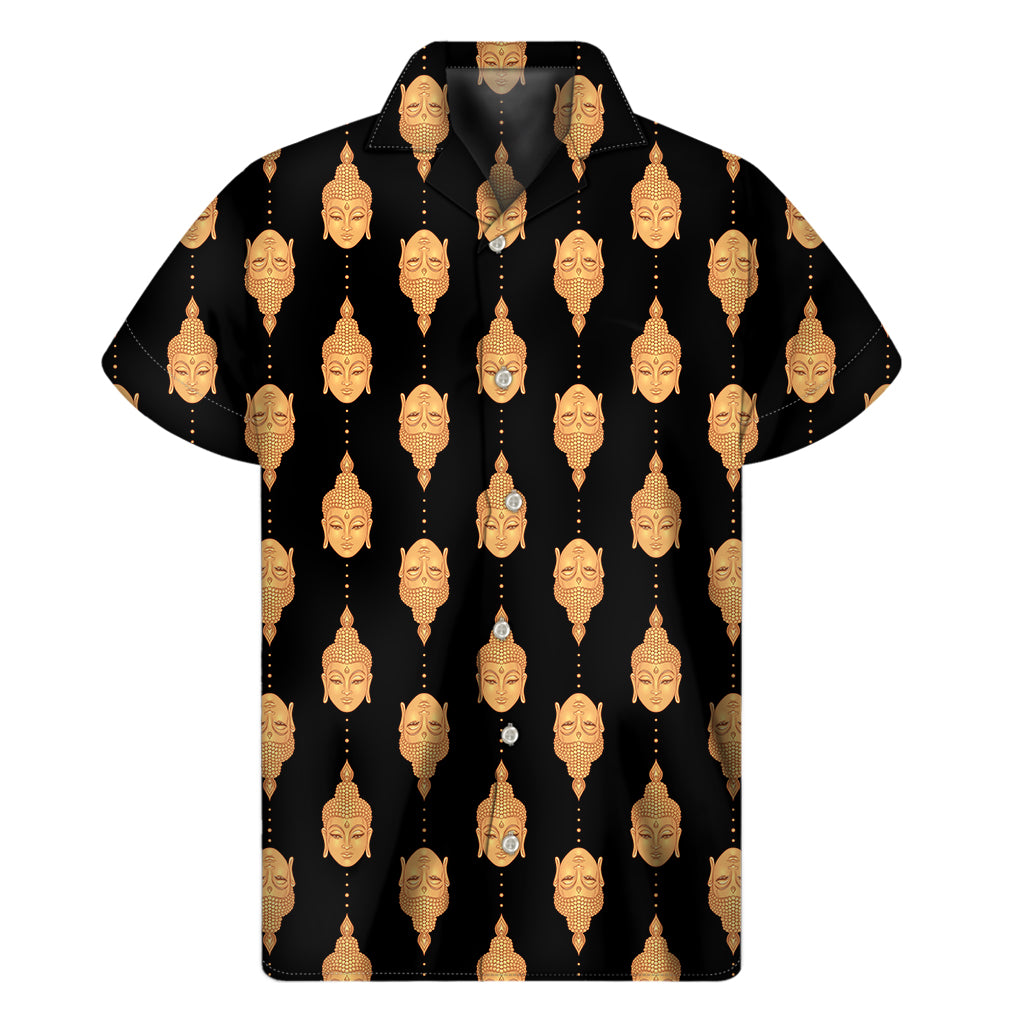 Buddha Pattern Print Men's Short Sleeve Shirt