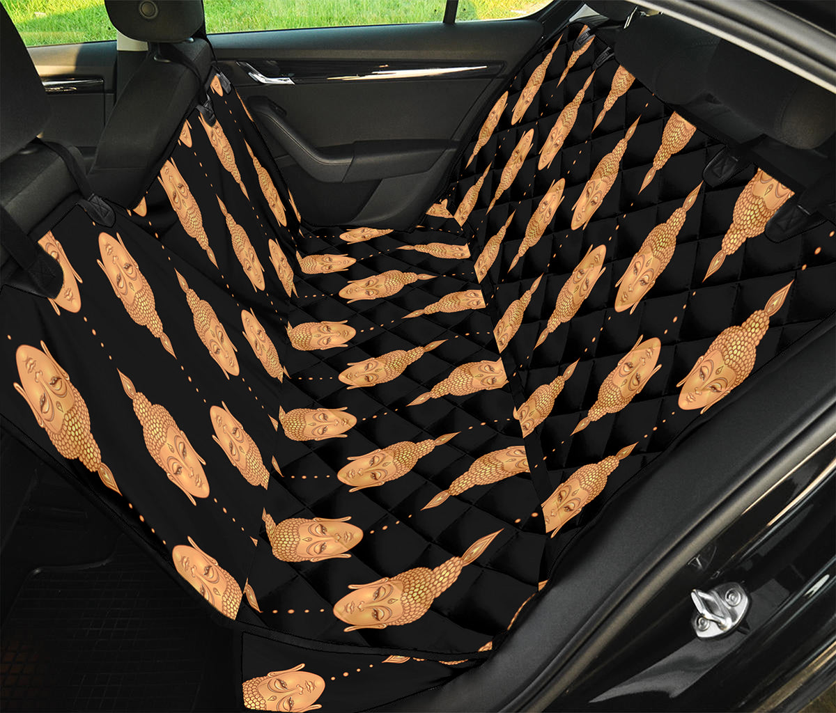 Buddha Pattern Print Pet Car Back Seat Cover