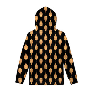 Buddha Pattern Print Pullover Hoodie