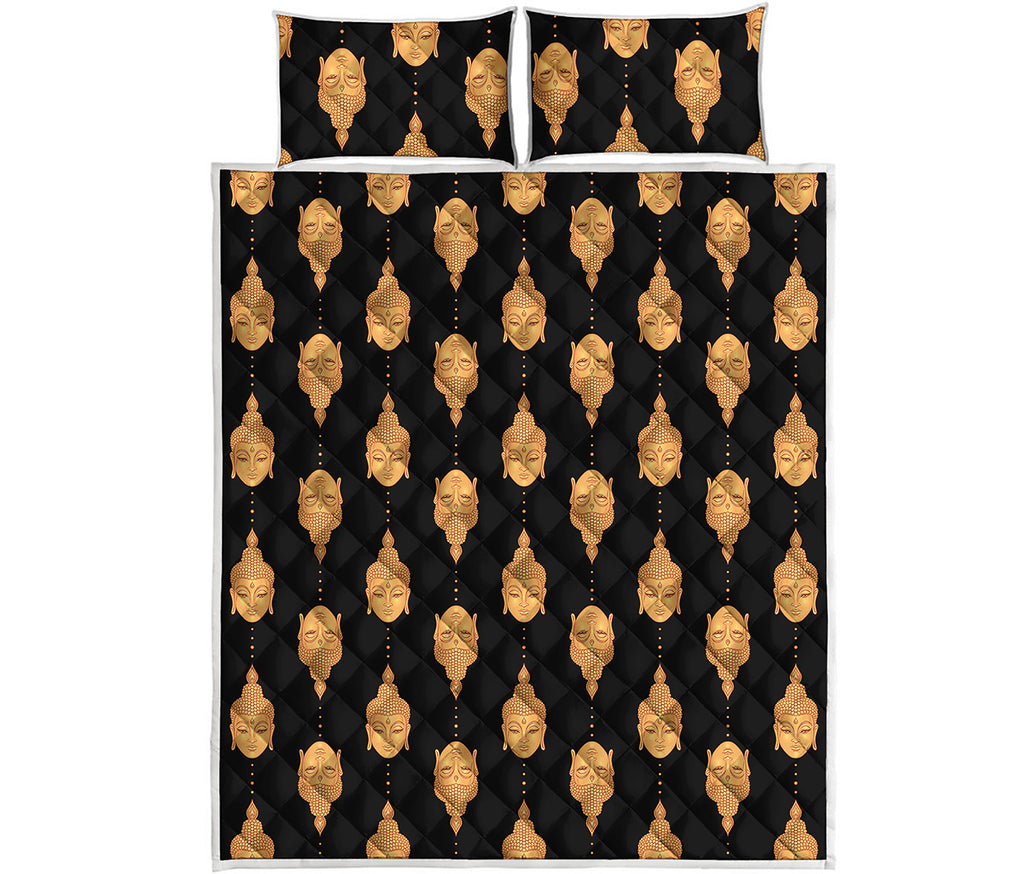 Buddha Pattern Print Quilt Bed Set