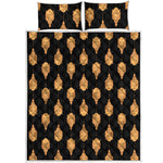 Buddha Pattern Print Quilt Bed Set