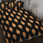 Buddha Pattern Print Quilt Bed Set