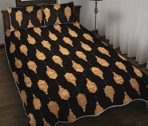 Buddha Pattern Print Quilt Bed Set