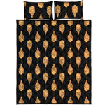 Buddha Pattern Print Quilt Bed Set