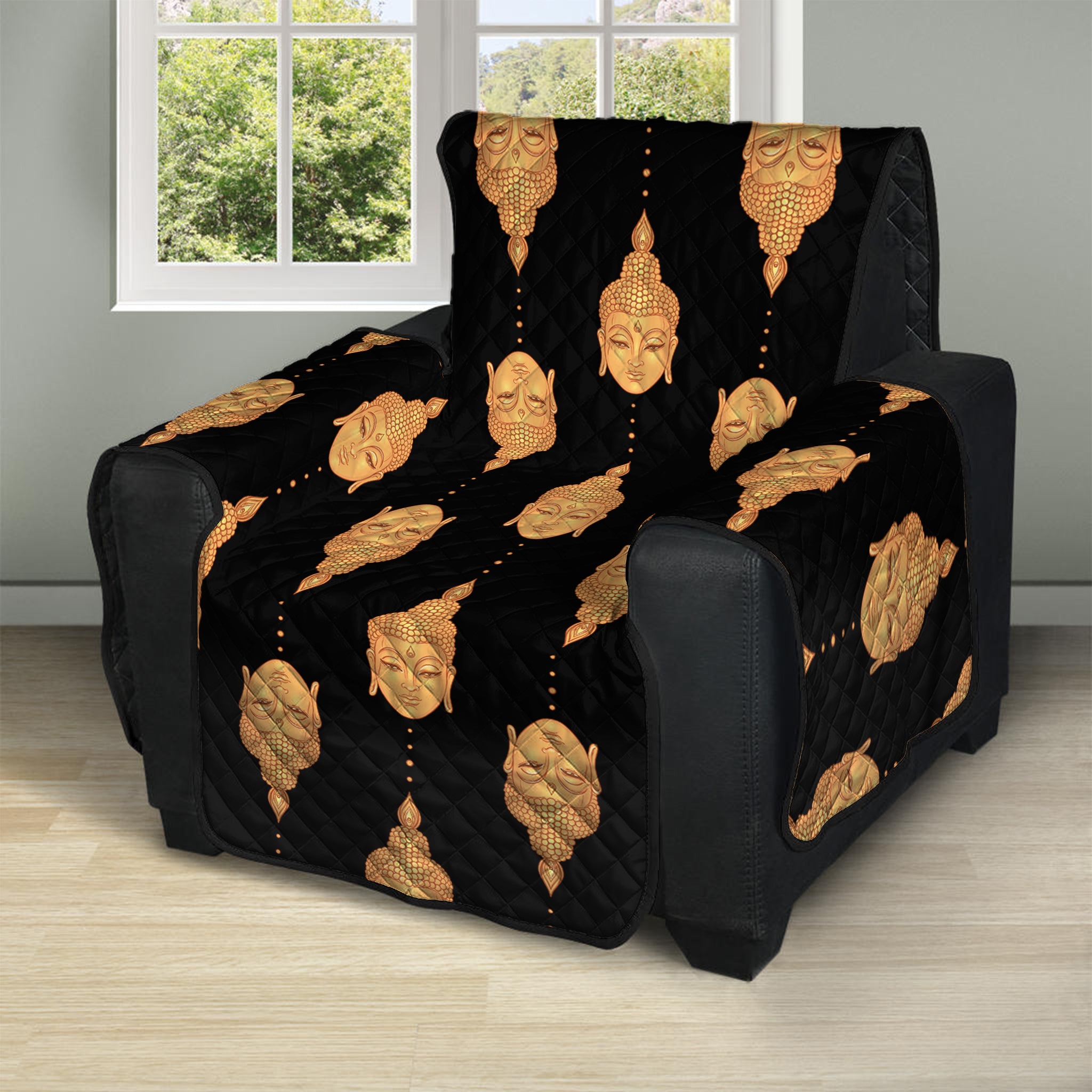 Buddha Pattern Print Recliner Protector