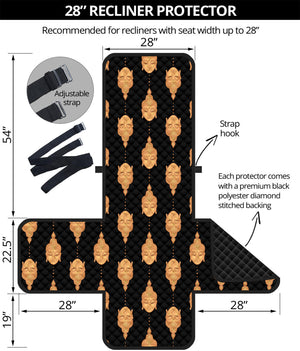 Buddha Pattern Print Recliner Protector