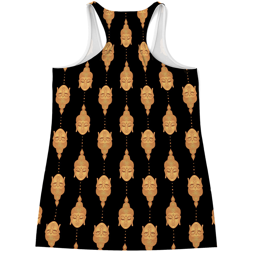 Buddha Pattern Print Women's Racerback Tank Top